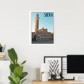 Siena Palazzo Pubblico Morning Poster (Heimbüro)