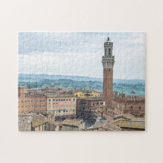 Siena Piazza del Campo Aussicht Rätsel Puzzle (Horizontal)