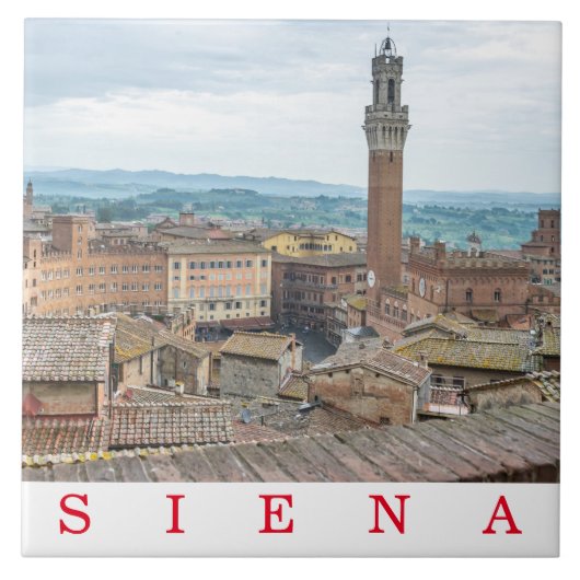 Siena Piazza del Campo Keramik Fliesen (Vorderseite)