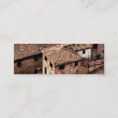 Siena Rooftops | Wasserfarbe Mini Visitenkarte (Rückseite)