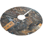 Siena Sunset: Red Roof Panorama Polyester Weihnachtsbaumdecke (Schrägansicht)