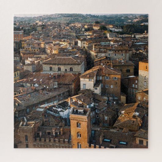 Siena Sunset: Red Roof Panorama Puzzle (Vertikal)