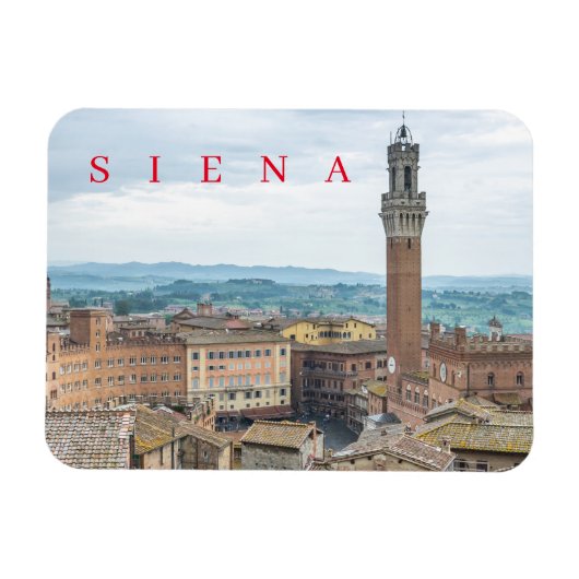 Siena Torre del Mangia View Kühlschrankmagnet Magnet (Horizontal)