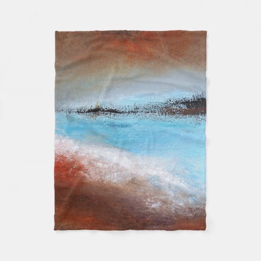 Siena-Türkis-abstrakte kleine Fleece-Decke Fleecedecke (Vorderseite)