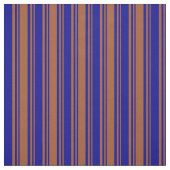 Siena und dunkelblaue Streifen Stoff (Muster)