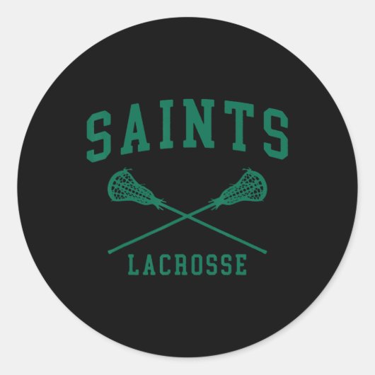 Siena Uni Saints Lacrosse Throwback Runder Aufkleber (Vorderseite)