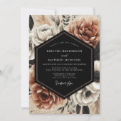 Sienna Bloom Moody Hochzeit Einladung (Vorderseite)