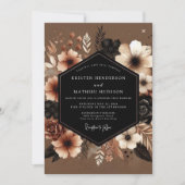 Sienna Bloom Opulente Hochzeit Einladung (Vorderseite)