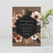 Sienna Bloom Opulente Hochzeit Einladung (Stehend Vorderseite)
