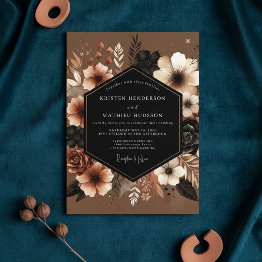 Sienna Bloom Opulente Hochzeit Einladung