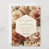 Sienna Bloom Wedding Einladung (Vorderseite)