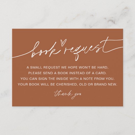 SIENNA Bohemisch Baby Book Request Insert (Vorderseite)