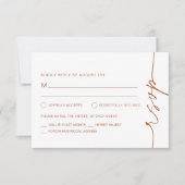 SIENNA Bohemische UAWG Wedding Response Karte (Vorderseite)