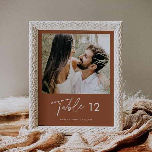 SIENNA Bohemisches Foto Tischnummer 8x10 Poster