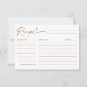SIENNA Bohemisches Rezept Brautparty Einladung (Vorderseite)