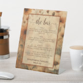 Sienna Boho Wildflowers Wedding Drinks or Bar Menu Sockelschild (In SItu)