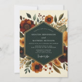 Sienna Botanical Whimsy Wedding Einladung (Vorderseite)