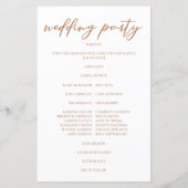 Sienna Brown Script Custom Hochzeit im Herbst Prog (Rückseite)