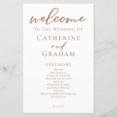 Sienna Brown Script Custom Hochzeit im Herbst Prog (Vorderseite)