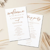 Sienna Brown Script Custom Hochzeit im Herbst Prog