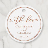 Sienna Brown Script Minimalistisch Custom Wedding Geschenkanhänger (Vorderseite)