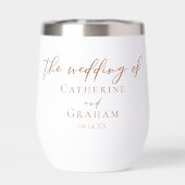 Sienna Brown Typografy Minimalistisch Wedding (Rückseite)