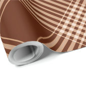 Sienna Brown und Weiß Kariert Geschenkpapier (Rolleneckpunkt)