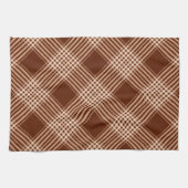 Sienna Brown und Weiß Kariert Handtuch (Horizontal)