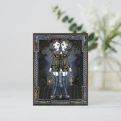 Sienna & Celeste Gothic Dragon Twins Fee Postkarte (Stehend Vorderseite)