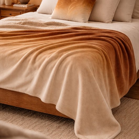 Sienna Cocoa Fade Fleece Blanket