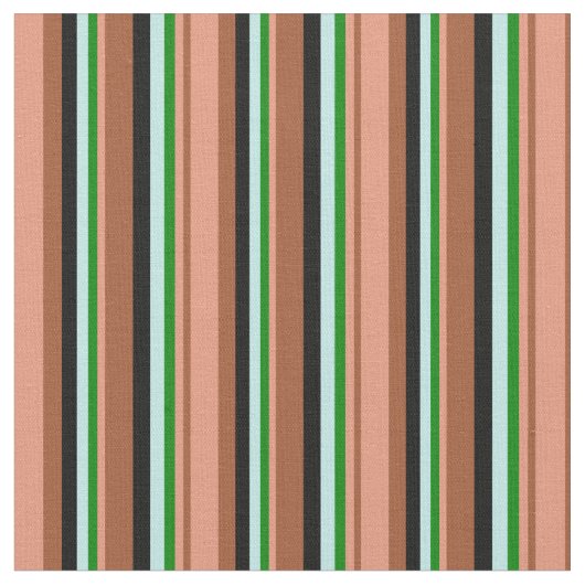 Sienna, Dunkellachse, grün, Türkis und Schwarz Stoff (Nahaufnahme)