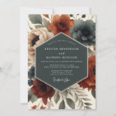 Sienna Ethereal Bloom Hochzeit Einladung (Vorderseite)