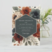 Sienna Ethereal Bloom Hochzeit Einladung (Stehend Vorderseite)