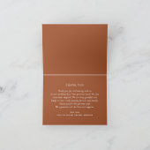Sienna Fall Wedding | Warm Terracotta Photo Folded Dankeskarte (Innenseite)
