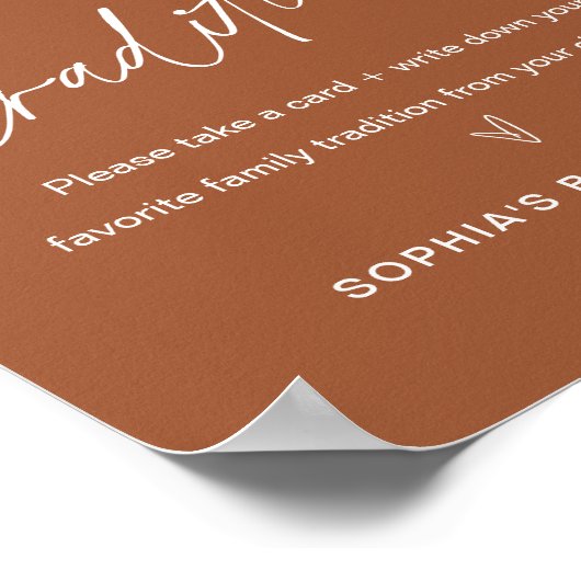 SIENNA Familientraditionen Kinderduschzeichen Poster (Ecke)