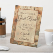 Sienna Floral Please Sign Our Guestbook Sign Sockelschild (In SItu)