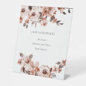 Sienna Floral Table Top-Zeichen Sockelschild (Vorderseite)
