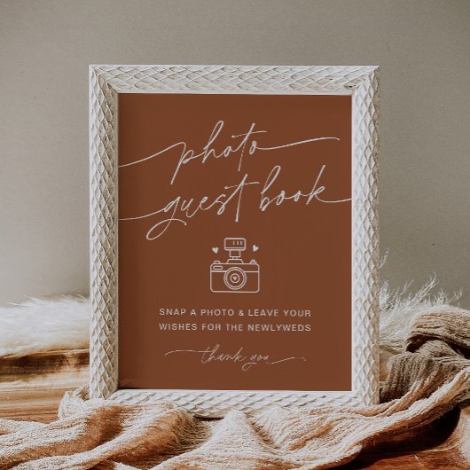 SIENNA Foto Guest Book Sign Poster
