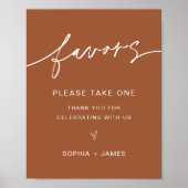 SIENNA Gastgeschenke Hochzeiten Signatur - Terraco Poster (Vorne)