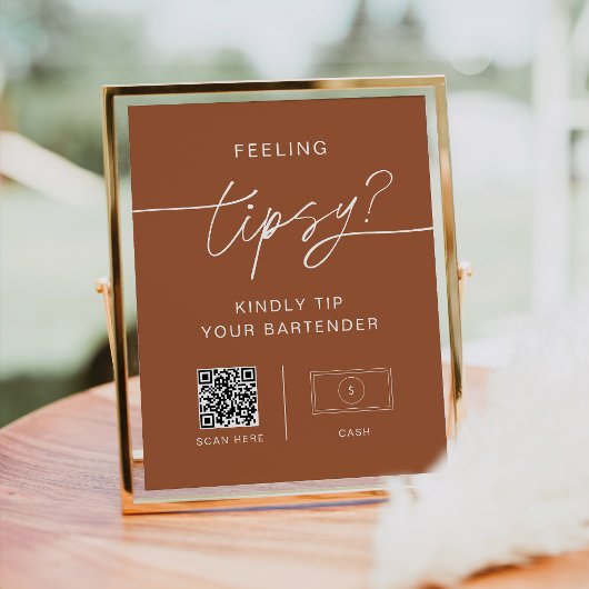 SIENNA Gefühl Tipsy Sign, Venmo Cash App Poster