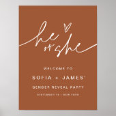SIENNA Gender Reveal Begrüßung Zeichen 18x24 Poste Poster (Vorne)