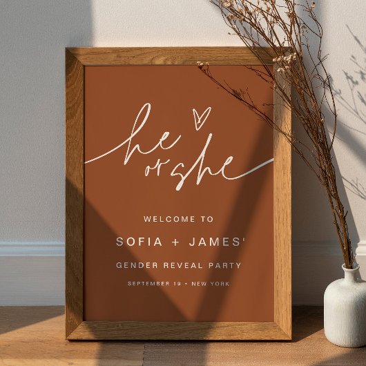 SIENNA Gender Reveal Begrüßung Zeichen 18x24 Poste Poster