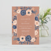 Sienna Hochzeitsernte Einladung (Stehend Vorderseite)