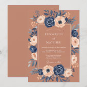 Sienna Hochzeitsernte Einladung (Vorne/Hinten)