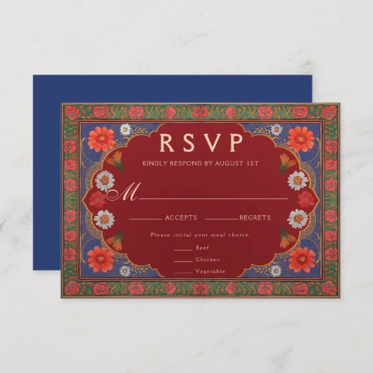 SIENNA I: Wedding RSVP Card Begleitkarte (Vorne/Hinten)