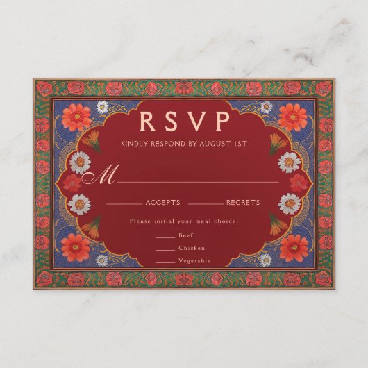 SIENNA I: Wedding RSVP Card Begleitkarte (Vorderseite)