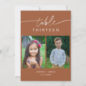 SIENNA Kinder Fotos Tischnummer Card 12x18 (Vorderseite)