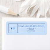 SIENNA Modern Blue Wave UAWG Return Address Label (Insitu)