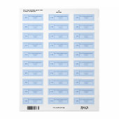 SIENNA Modern Blue Wave UAWG Return Address Label (Vorne)