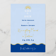SIENNA Moderne Destination Goldfolie Save the Date